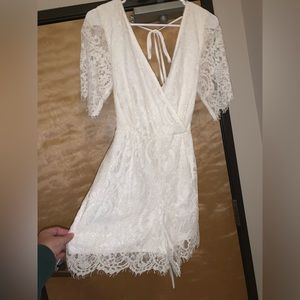 White lace romper